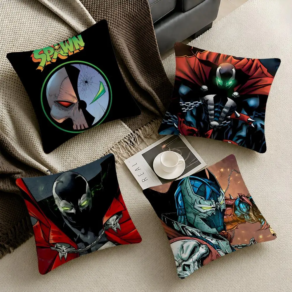Comic Spawn Dark Fantasy Cushion Cover  Throw Pillow Soft Short Plush Cozy Durable Colorfast For Sofa Bedroom Home Decor Gift