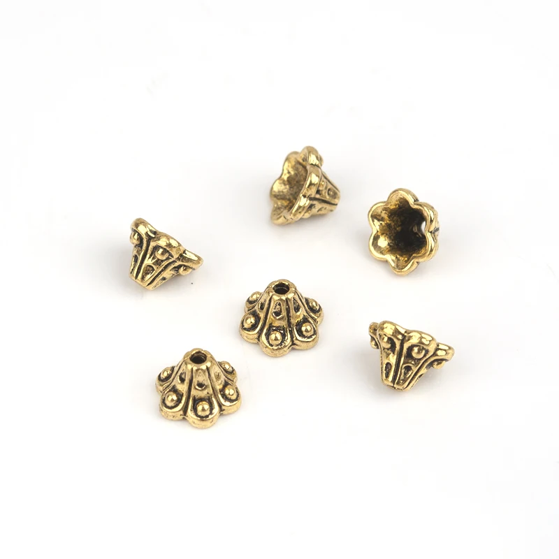 8Seasons Zinc Based Alloy Beads Caps Flower DIY Making Earrings Bracelets Jewelry Gifts Findings (Fits 8mm-12mm Beads),55-500PCs