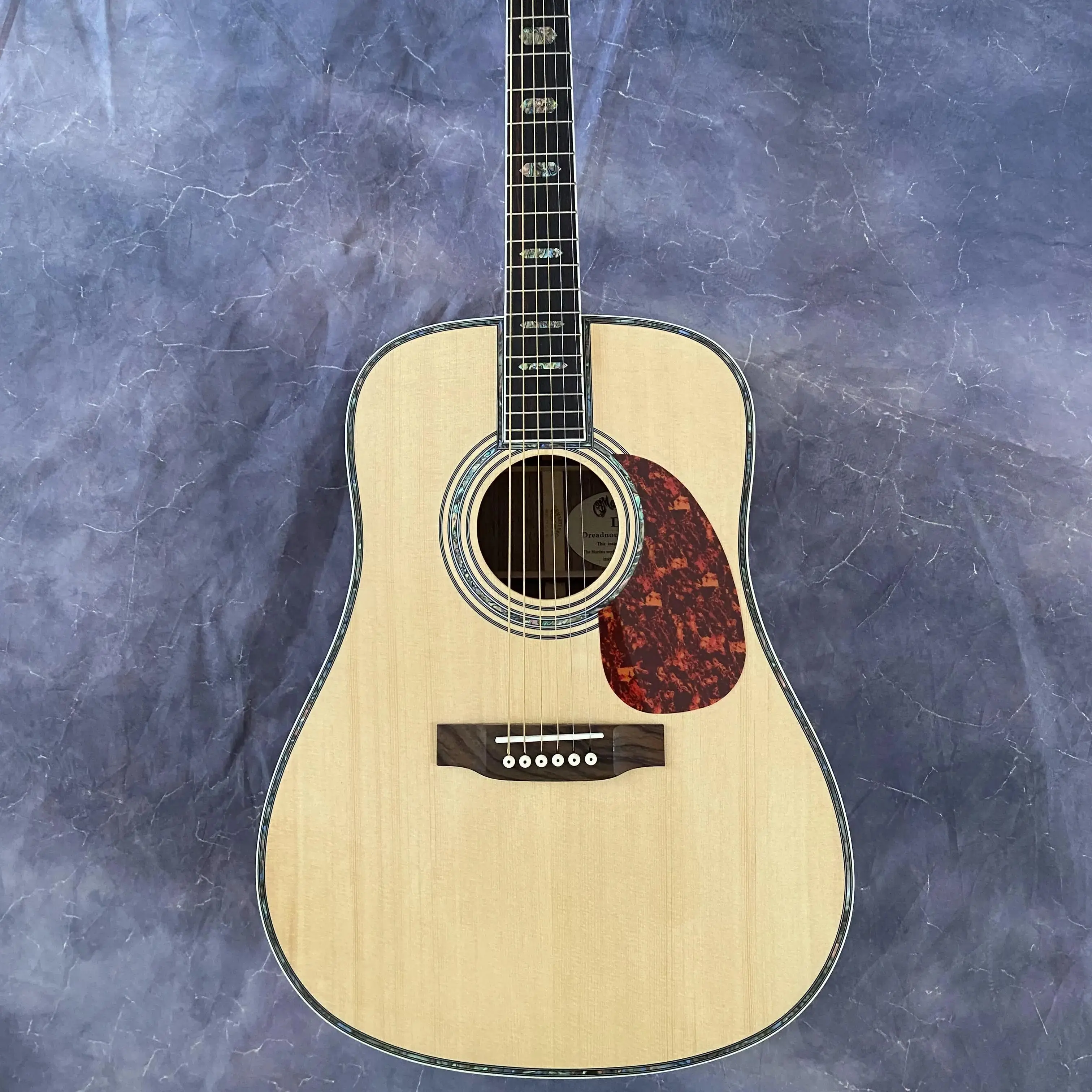 

20frets acoustic guitar solid spruce top 20frets rosewood fingerboard Hollow abalone inlaid fingerboard