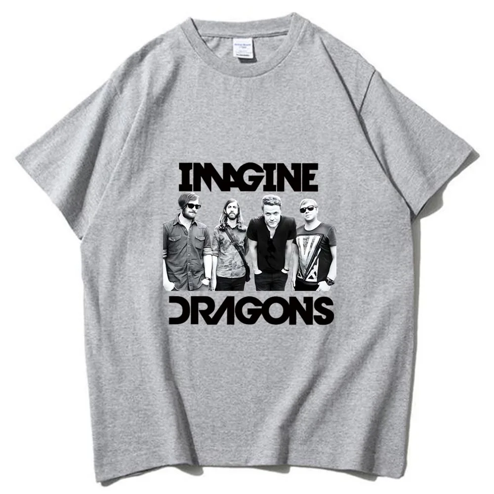 Imagine Dragons Loom World Tour 2024 O-neck T-shirt Music Fans Gift Regular Oversized Unisex Casual Summer Printing image 3
