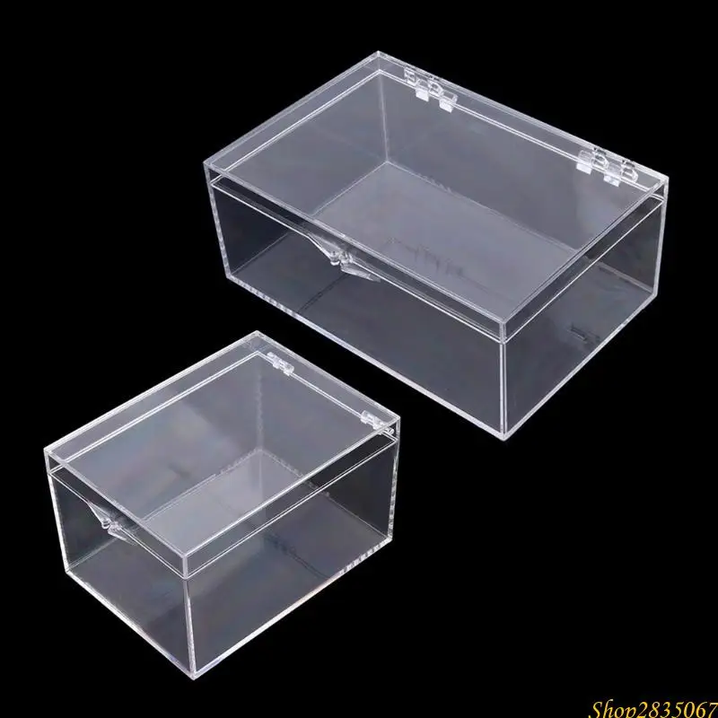 Clear Acrylic Storage Box Dustproof and Moisture Resistant Case for Crafts and Storage 831F