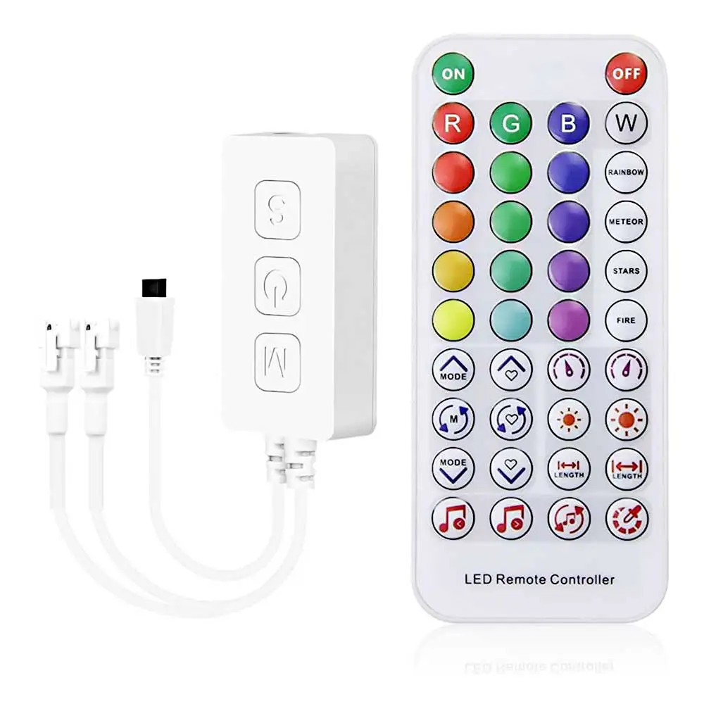 DC5V-24V SP617E RGBW Music Pixel Controller Built In Mic Mobile Bluetooth APP Remote Control Music Controller