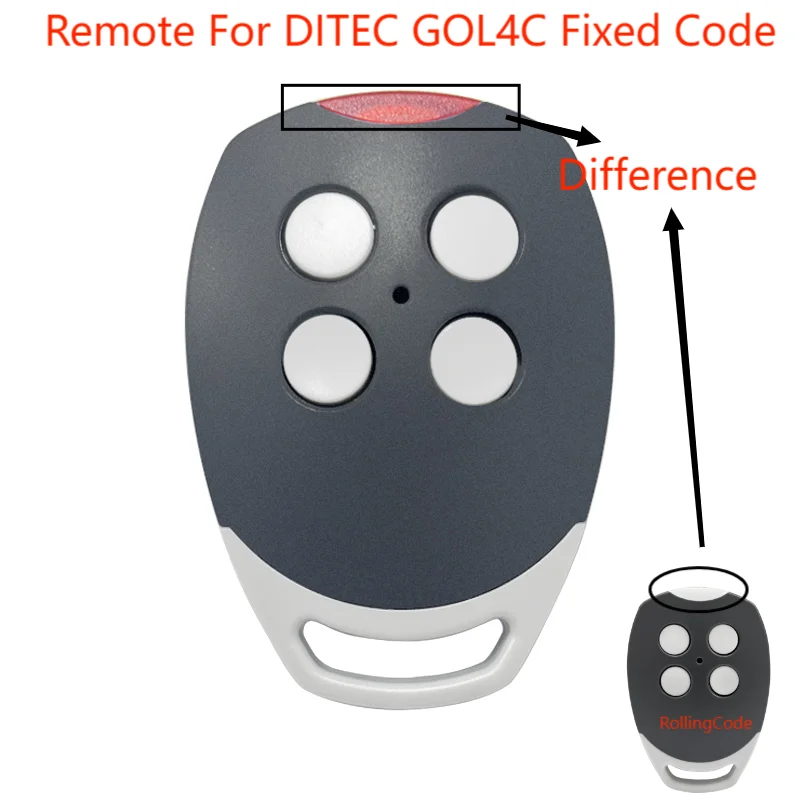 Fixed Code for DITEC GOL4C Garage Door Remote Control Gatae Opener 433.92MHz Rolling Code for GOL4