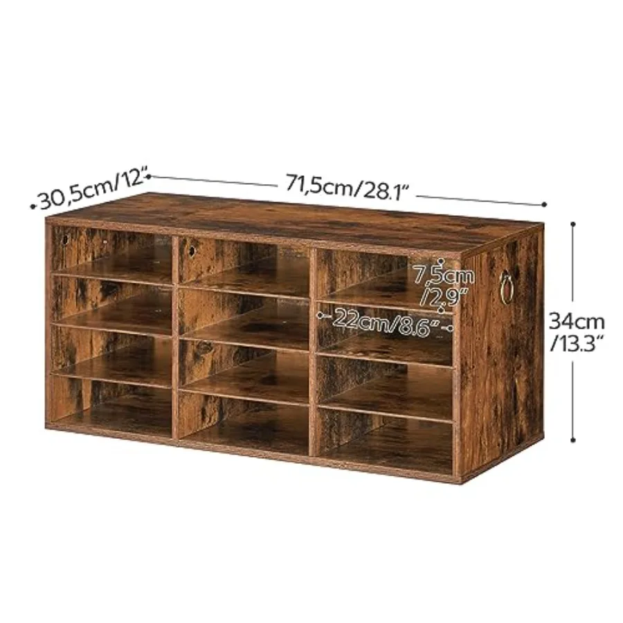 Countertop Mail Sorter Organizer, Wooden Literature Organizer, Student Mailbox for Classroom, Desktop Bill Organizer for Office