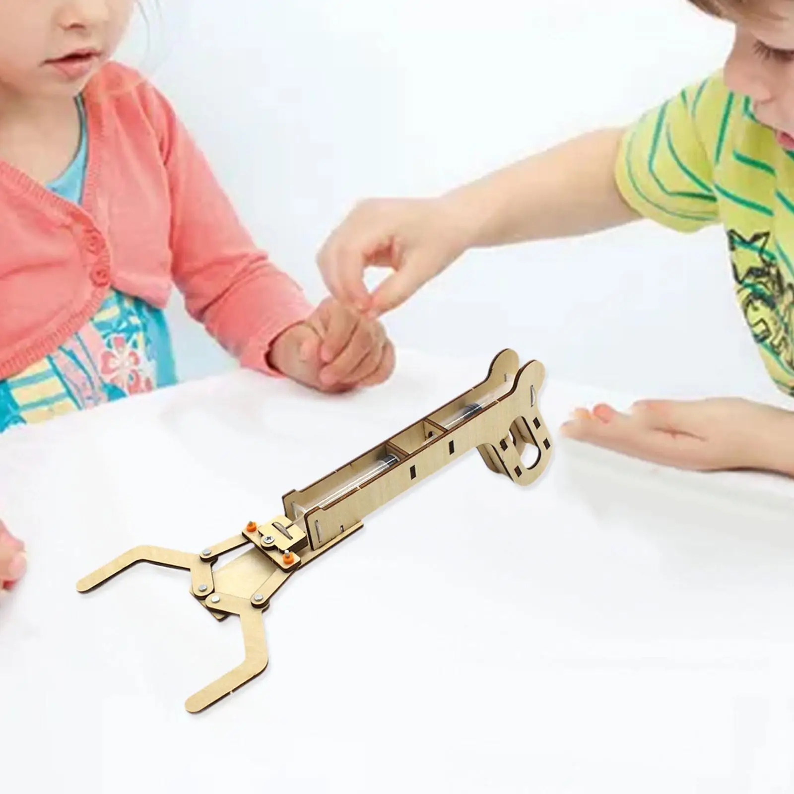Holzbausatz, hydraulisches Roboterarm-Modell-Set, handgefertigtes Wissenschaftsset für Jungen, Mädchen, Erwachsene, Grundschul-Geburtstagsgeschenke