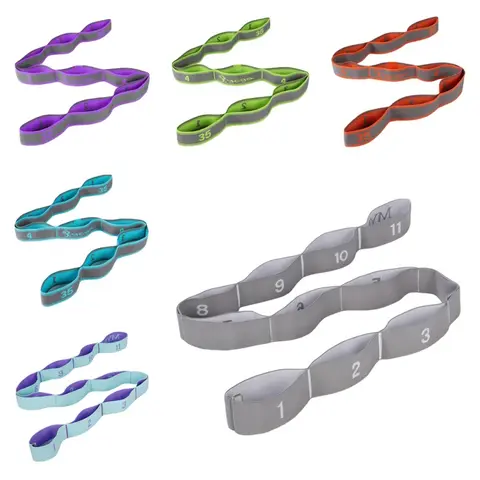 ヨガプルストラップベルトラテックス弾性ラテンダンスストレッチバンドループヨガピラティスフィットネスエクササイズレジスタンスバンド