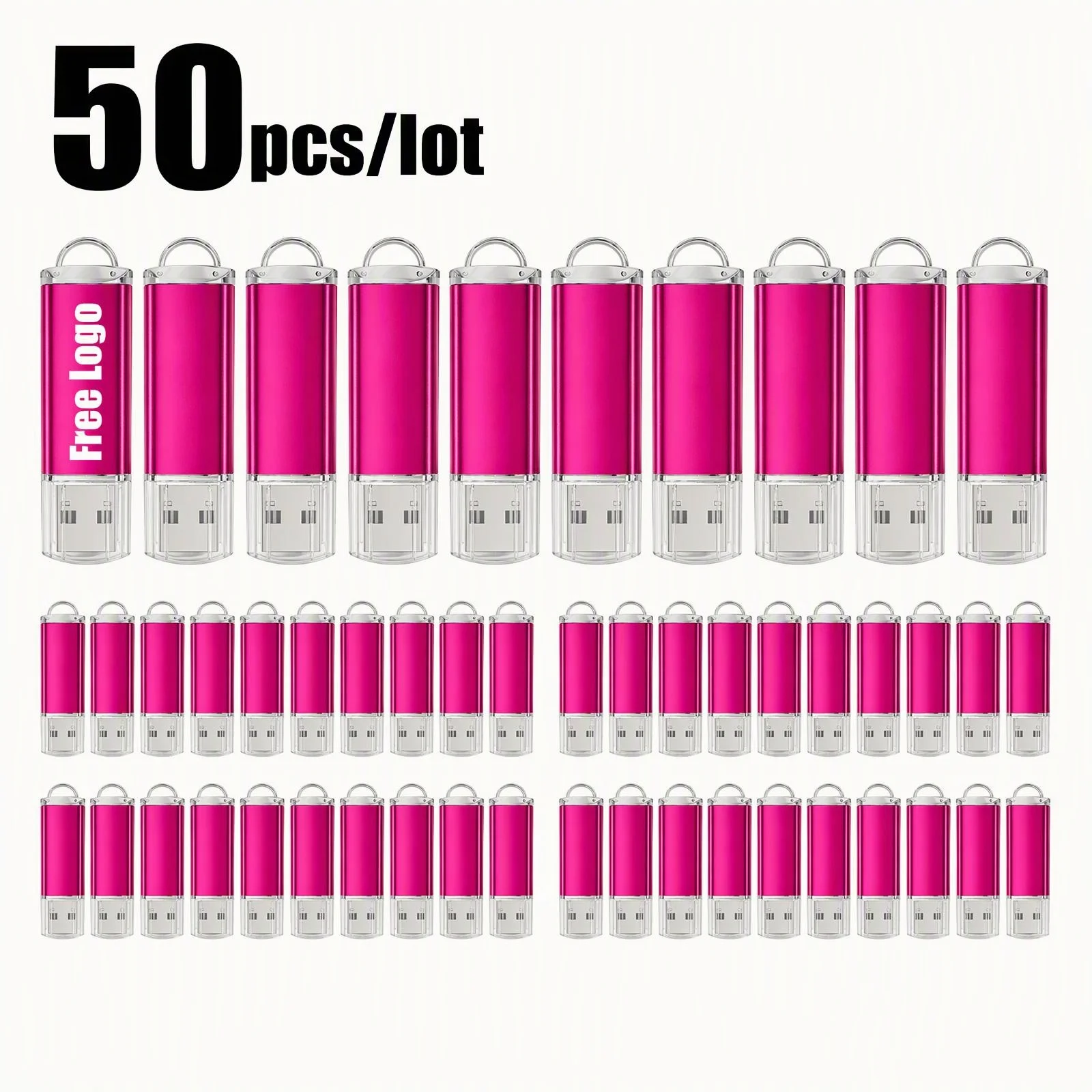 Wholesale 50pcs USB Flash Drive 4GB 8GB Metal Pen Drive 16GB Data Storage Pen U Disk 32GB 64GB Memory Stick 128GB USB Sticks