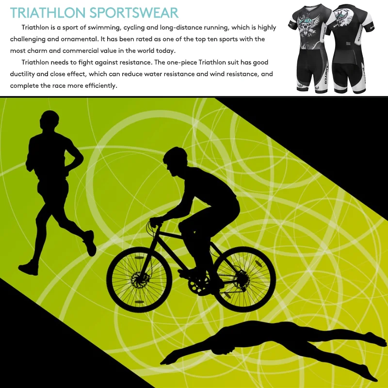 Mieyco Herren-Triathlon-Skinsuit, schnelltrocknender Einteiler, Tri-Anzug für Radfahren, Laufen, Schwimmen, Rennen, Team-Bike-Sportbekleidung – Detail 5
