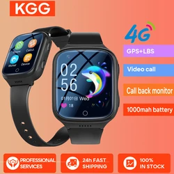 KGG 4G Kids Smart Watch with 1000Mah  Video Call Phone Watch GPS Location SOS Call Back Monitor Smartwatch Children Gifts.