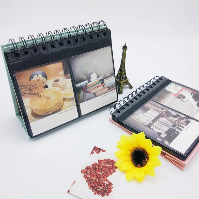 3-inch Desk Calendar Photo Album Mini Polaroid Card Collection Album Can Store 68 Pictures