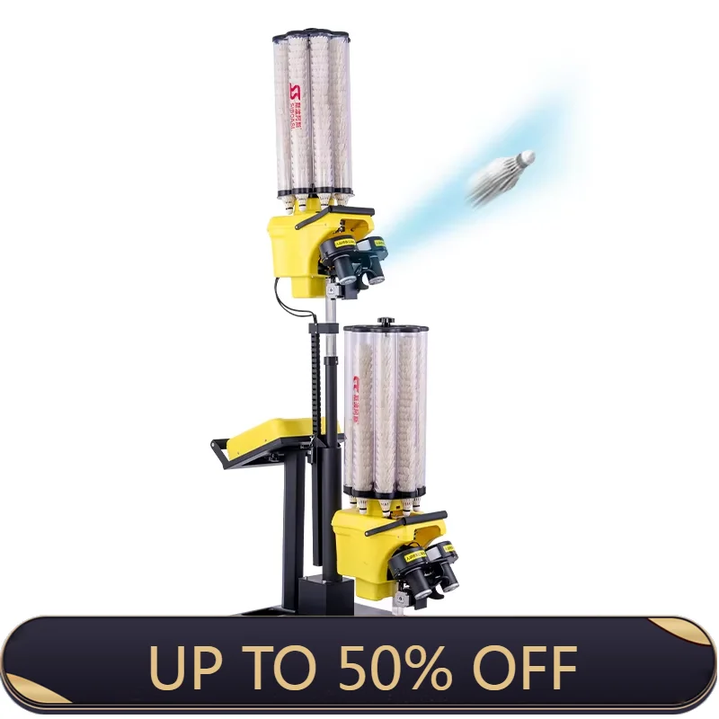 STLF SIBOASI S8025A 미니 리모컨 배드민턴 훈련 기계 셔틀콕 서빙 및 슈팅 장비