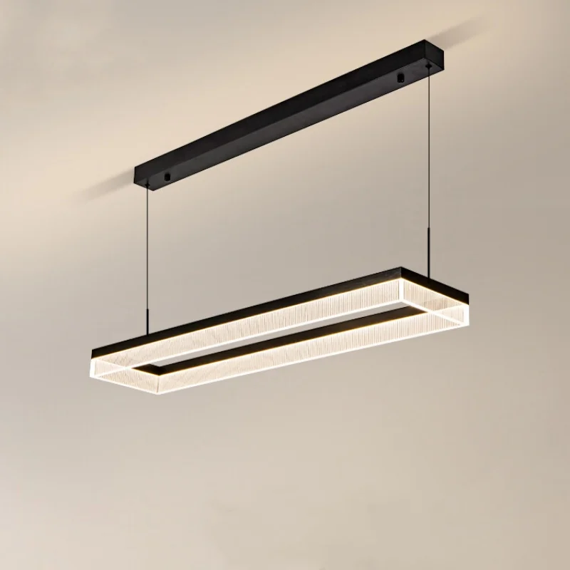 

Modern minimalist rectangular pendant light designer Italian hanging lamp dining room dining table living room lighting fixtures