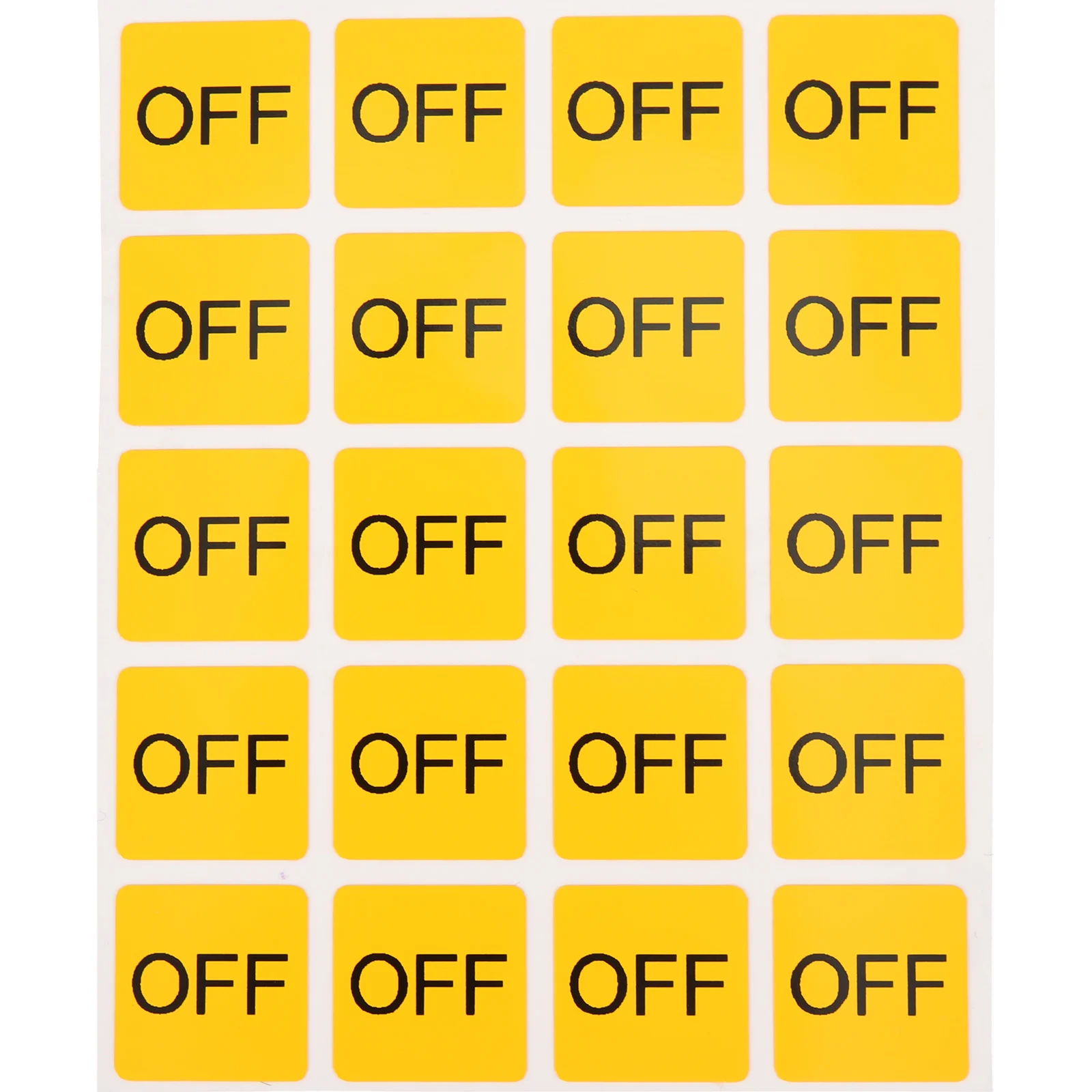 20pcs Switch Button Warning Label Sticker On/Off Light Device Decal For Home Office Factory Wall Pvc Adhesive Sticker Caution