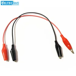 25CM/50CM testa singola/doppia clip a coccodrillo/cavo di prova di alimentazione/clip per batteria/cavo di alimentazione conduttivo forte