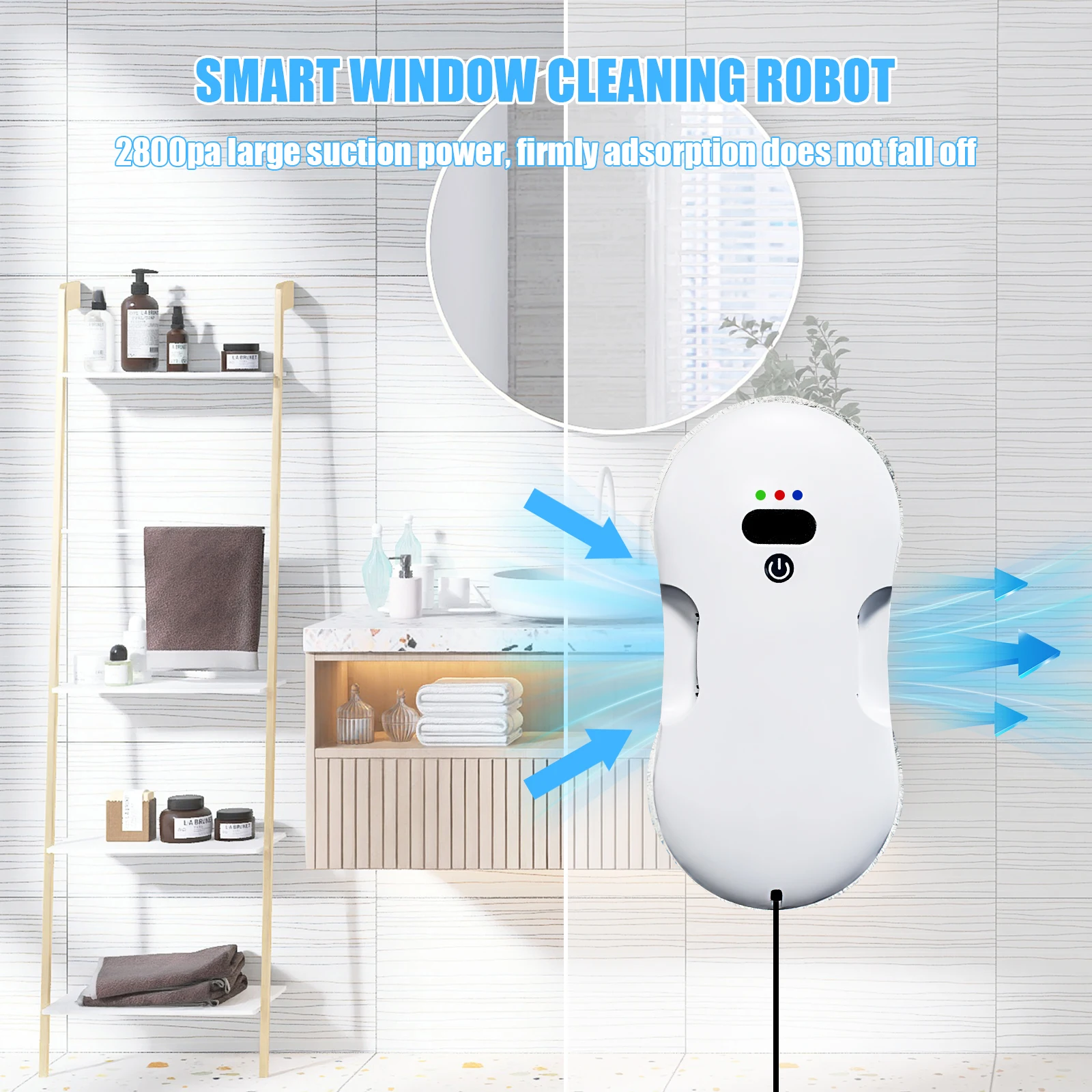 نافذة منزلية أوتوماتيكية للمياه في اتجاهين رذاذ تنظيف جهاز آلي لتنظيف الأتربة التحكم عن بعد ممسحة نافذة كهربائية ممسحة زجاجية