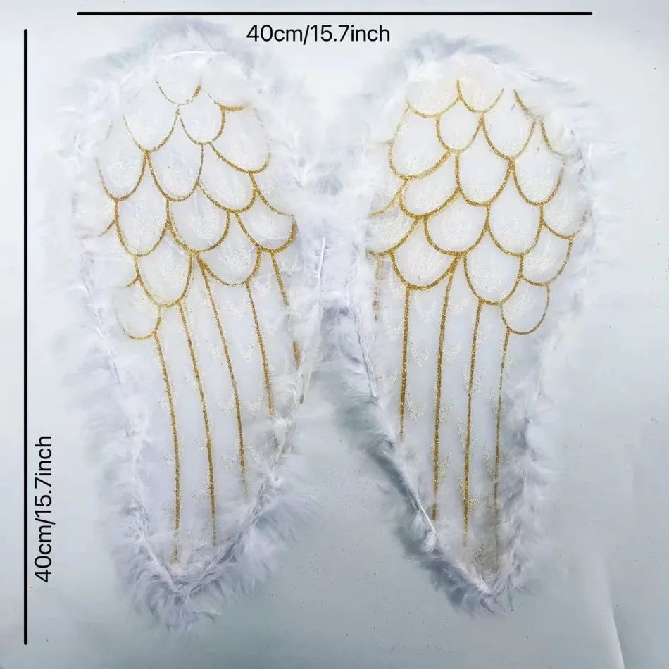 Wholesale 10pcs/lot  Baby Kids Photopraphy Props Fairy White Fearther Wings  Halloween Man and Women God Cos Wings Girls Gifts