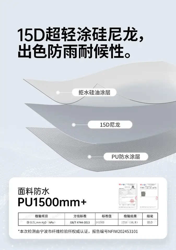 خيمة Naturehike Cloud Up UL لشخص أو شخصين، خفيفة الوزن، للمشي والتخييم والسفر، CNK2450WS017 - 5