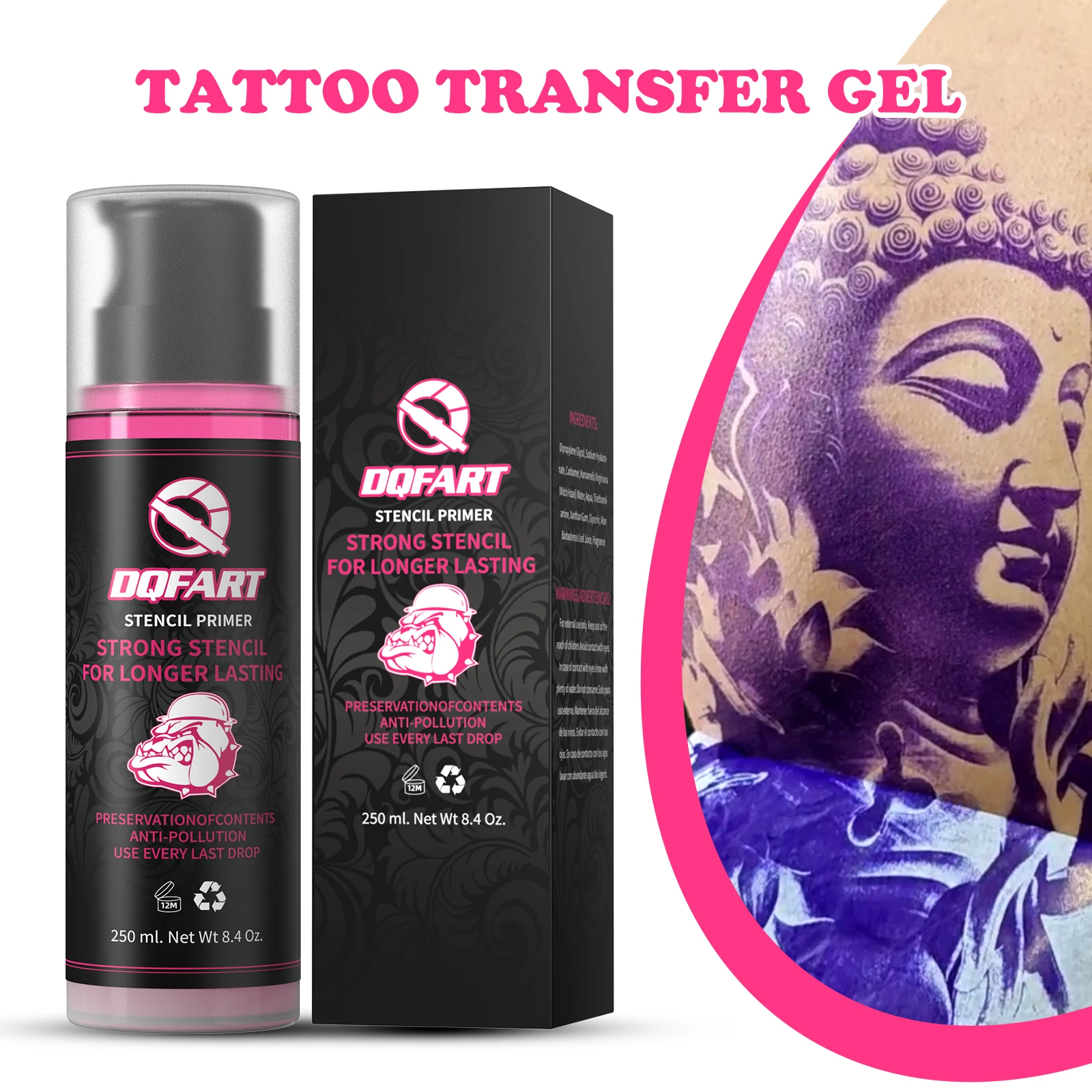 DQFART 250 مللي/120 مللي جل نقل الوشم عالي الجودة ملحقات مستلزمات الوشم الاحترافية #3