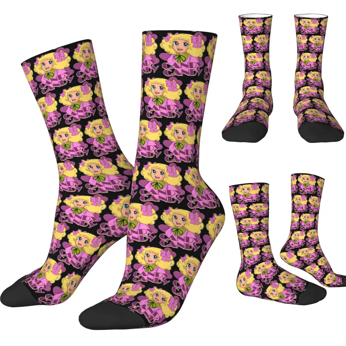 Paar Socken Candy Candy Strümpfe Wintermode Weiche Socken Design Laufen Sport Rutschfeste Socken