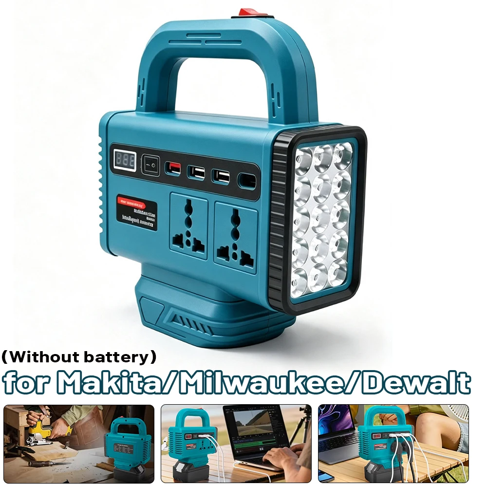 Outdoor Power Inverter - 마키타/밀워키/디월트 18V 배터리용 150W 휴대용 파워