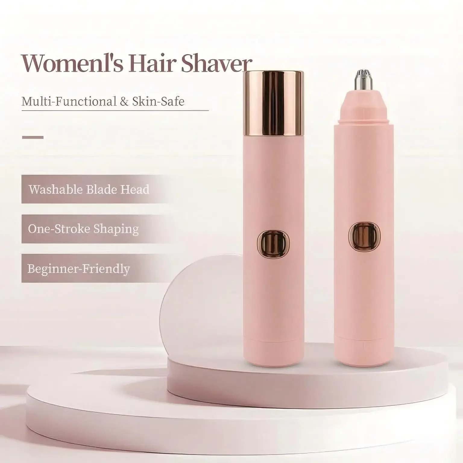 Multi-functional 2-in-1 electric eyebrow trimmer, nose hair trimmer, dedicated automatic eyebrow trimming and shaving tool