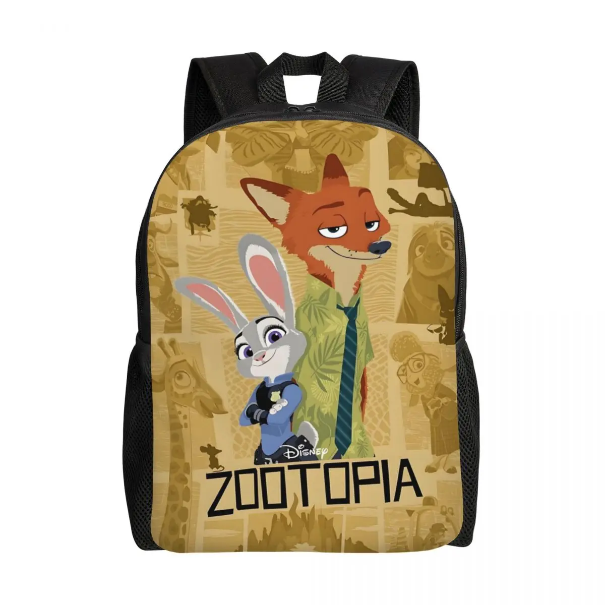 Custom Zootopia Classical Anime Travel Backpack Men Women School Laptop Bookbag Cartoon Movie College Student Daypack Bags