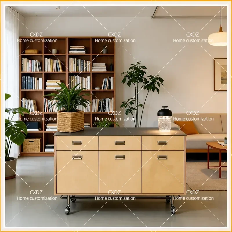 Side cabinets, wall-to-wall integrated cabinets, drawer-type living room, kitchen, removable ocean board, coffee machine,