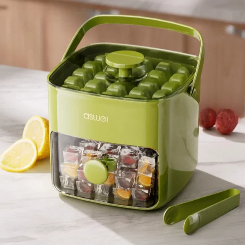 Press Ice Lattice Mold Large Capacity Ice Storage Grinder Frozen Ice Ball Box Household Food Grade Refrigerator sparkler‌ Cubes