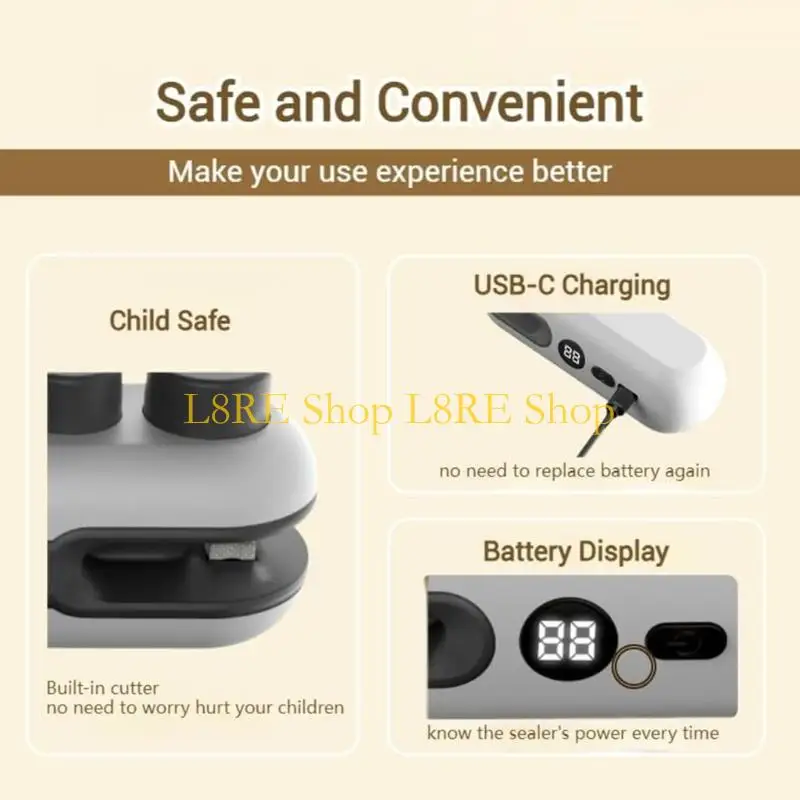 L8RE Small Snacks Sealer Seating Seal Machine Машина пластиковая текстура.