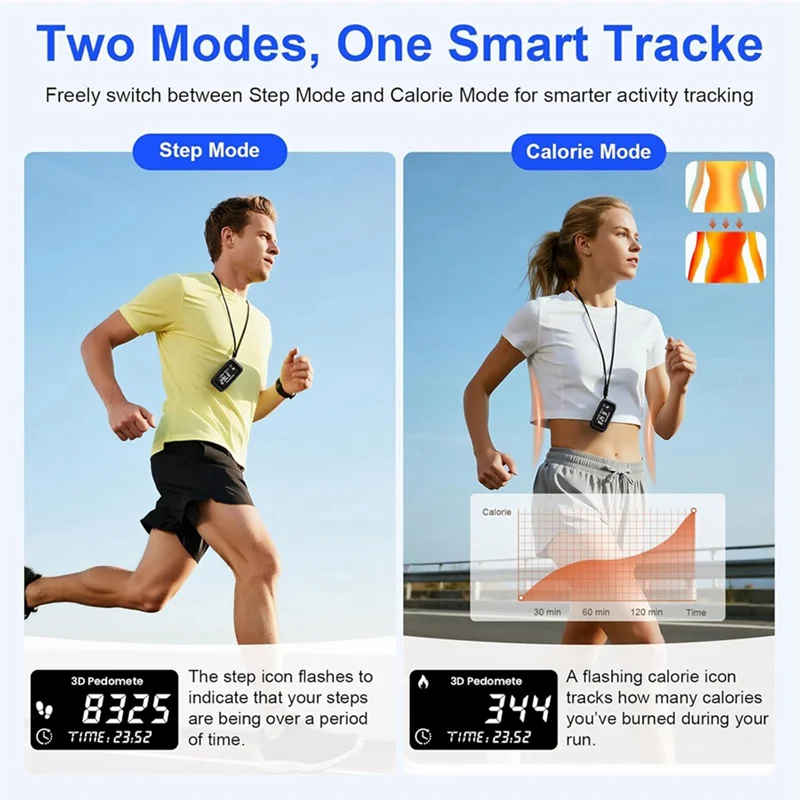 XSXS-Accurate Step Counter 3D Pedometer With LCD Display For Running For Walking Fitness Calorie Tracking Device Tracker
