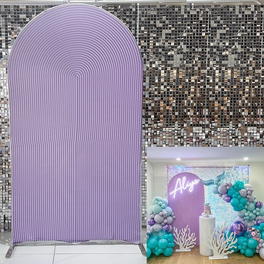 قوس خلفية بنمط تموج ، أغطية جدران ، قماش مطاطي ، خلفية لأعياد ميلاد الطفل ، ديكور حفل الزفاف ، طبقة ثنائية
