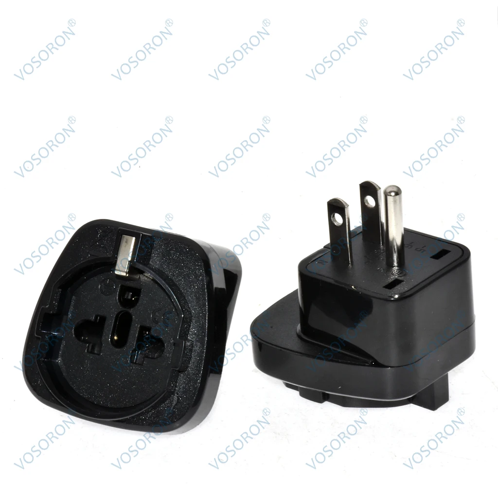 EU french germany to USA Japan canada Philippines Thailand Taiwan Grounded US Type B Wall cable Plug Travel Adapter Outlet