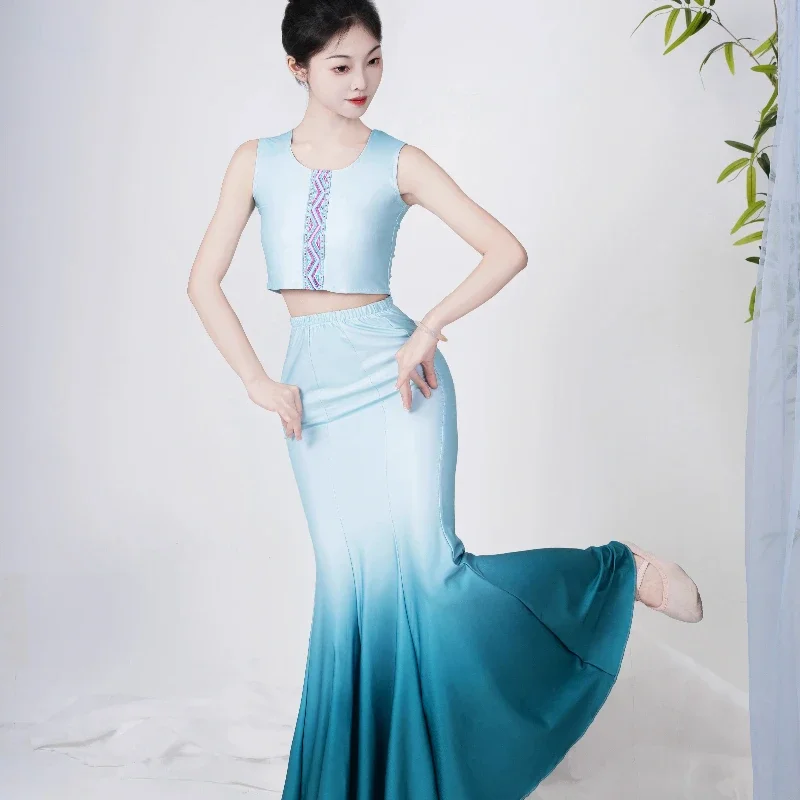 Paw Tradycyjna ludowa odzież sceniczna Taniec narodowy Dai Kostiumy taneczne Kobiecy trykot z rybim ogonem Dziewczyna Dancewear