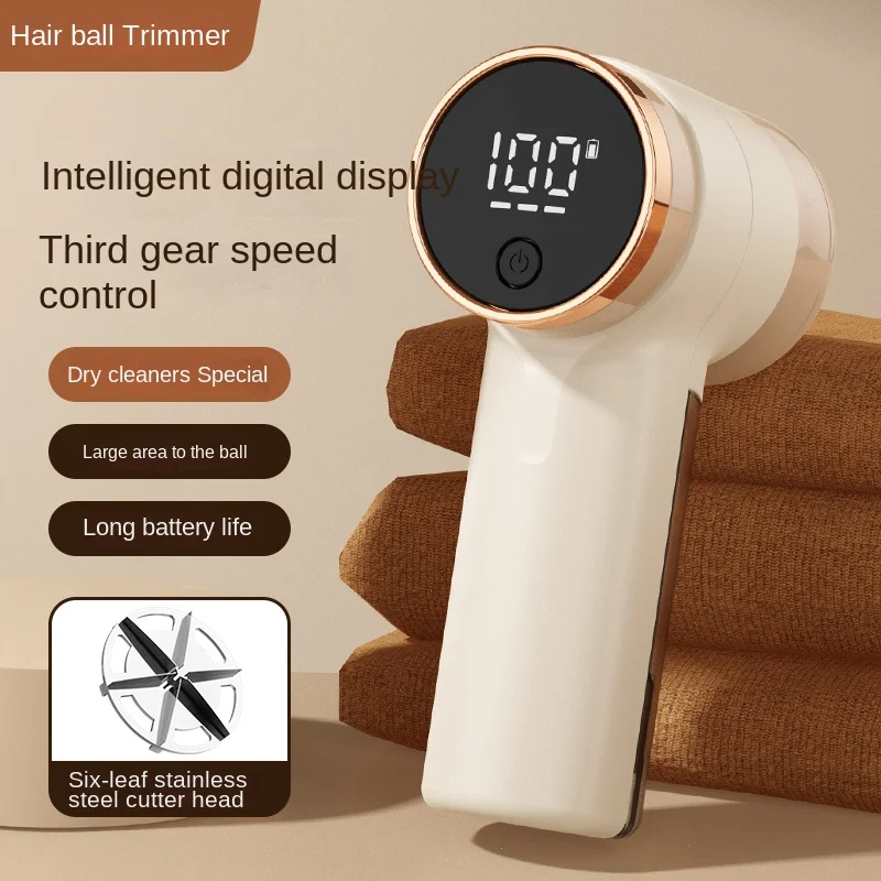 

Электрический прибор для удаления ворса с одинарной и двойной головкой, USB-зарядка, LED-дисплей, 6 лезвий, для домашнего использования