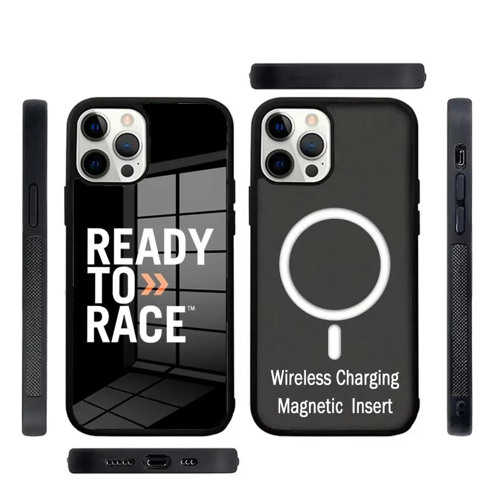 racing-KTM Phone Case Glass For IPhone 16 15 Promax 14 13 Pro 12 11 Magnetic charging Covers