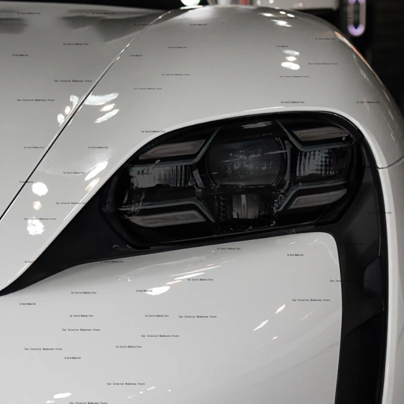 

Для Porsche Taycan (2019-2023) модификация пленки для фар автомобиля наклейка против царапин специальная прозрачная защитная пленка из ТПУ