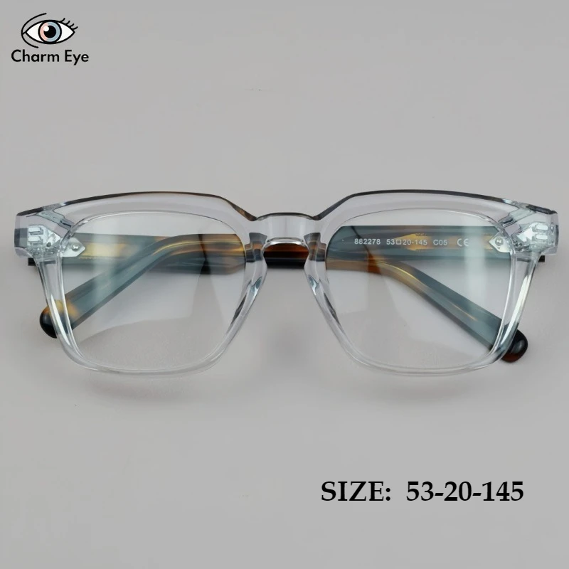 

Acetate Thick Square Men Eyeglass Frame Fashion Simple Women Retro Personality Optical Myopia Anti Blue Light Reading Glasses