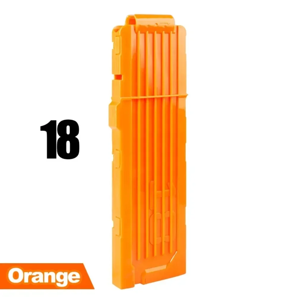 Nerf Magazine 용 18 오렌지 리로드 클립 Nerf Blaster 용 라운드 다트 교체 장난감 총 소프트 총알 클립