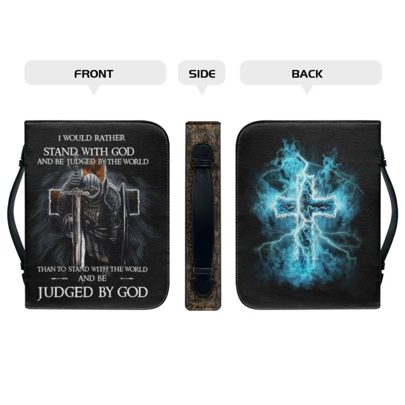 Stand With GOD Bible Cover Printing Bible Cover Case for Women Leather Personalitized Bible Bags Holy Storage Book Box For Men