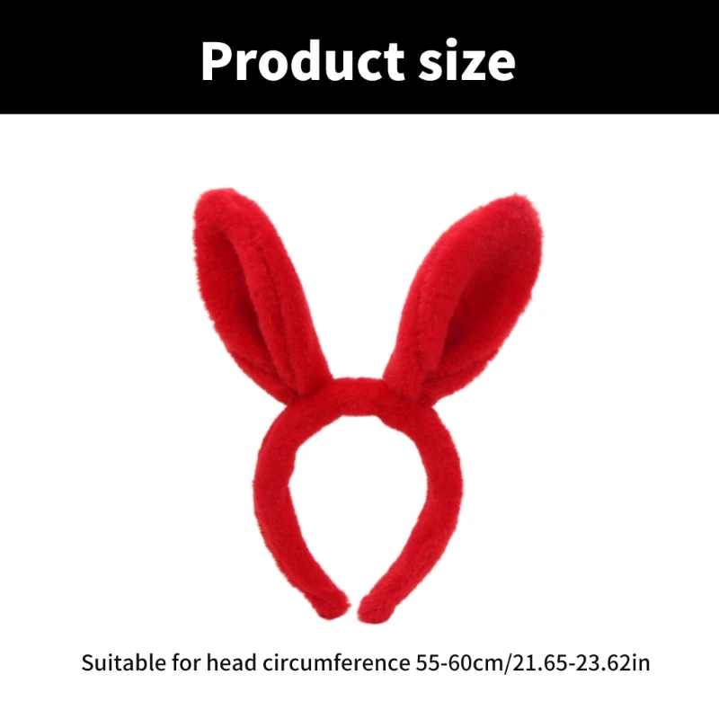 Cosplay Rabbit Makeup Headpiece Headband Adorkable Rabbit Ears for Festival K3KF