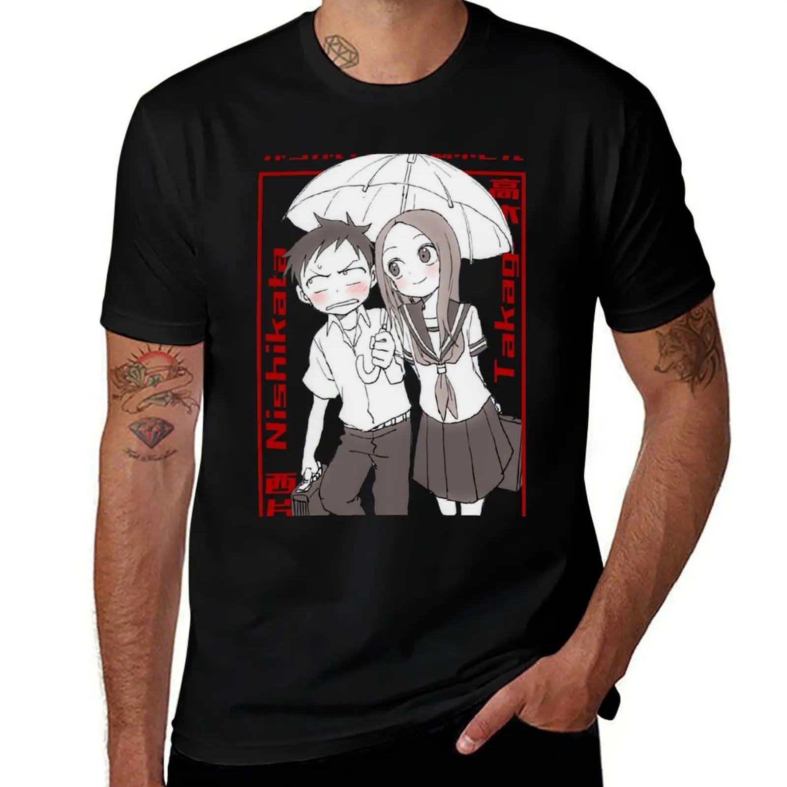 Футболка Takagi And Nishikata- Karakai Jouzu no Takagi san, футболки с аниме, мужская футболка большого размера, роскошная