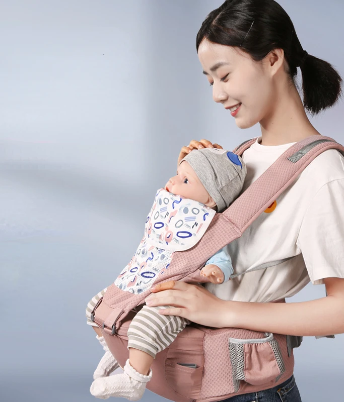 New Breathable Pure Cotton Baby Shoulder Strap with Baby Waist Stool Shoulder Strap Baby Carrying Device Mother Baby Products