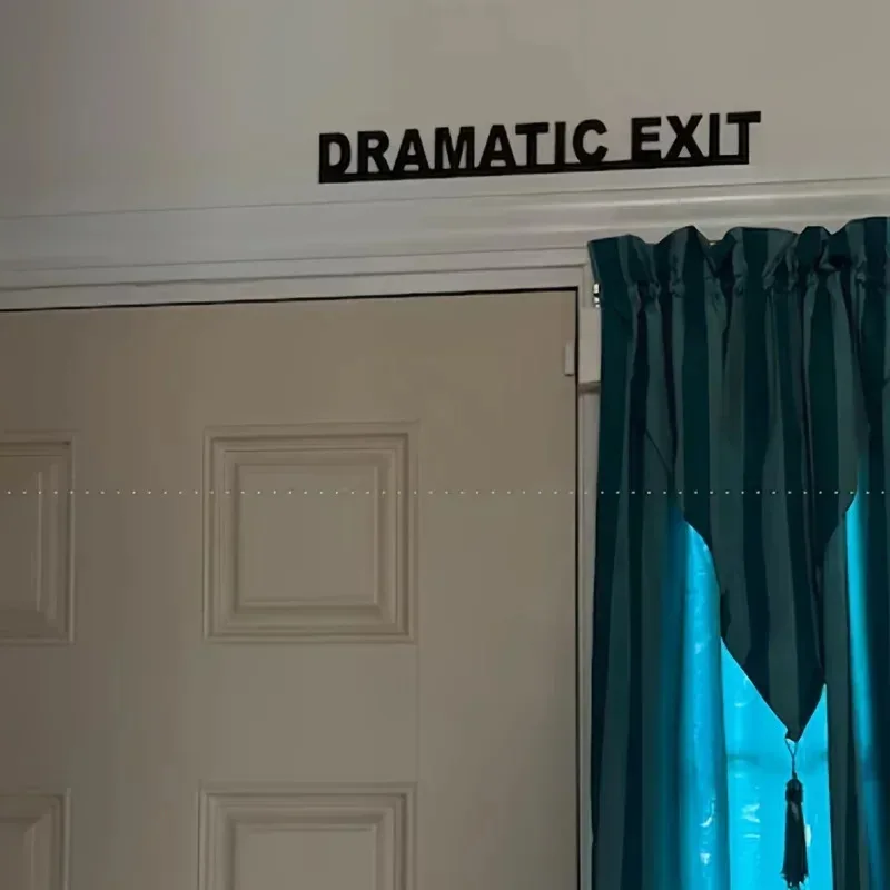

1шт современный металлический дверной топпер «Dramatic Exit» | Универсальный настенный декор и полки для свадьбы, Хэллоуина и Рождества