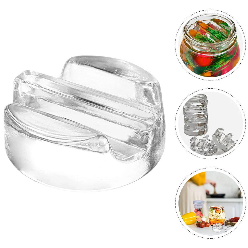 Fermentation Weight Fermentation Glass Weight with Handle Heavy Glass Fermenting Lid for Mason Jar Pickle Pickling