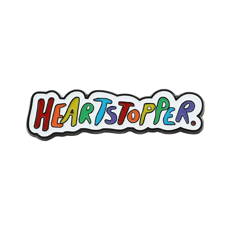 Heartstopper Button Pin LGBT Metal Badges TV Series Cartoon Character Nick and Charlie Fashion Jewelry Brooch Lapel Pins