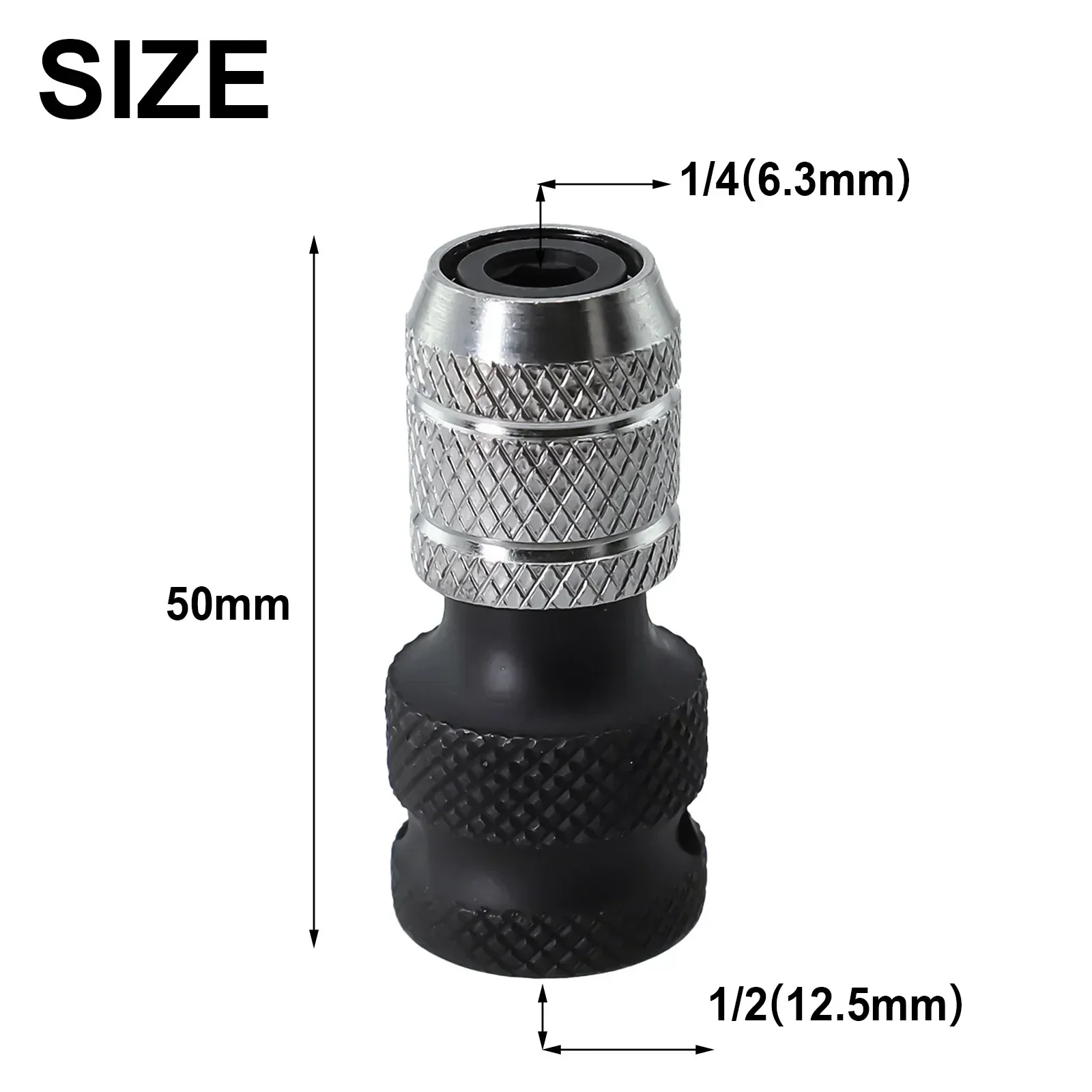 Socket Adapter 1/2 Inch Drive To 1/4 Inch Hex For Impact Wrench Drill Chuck Change Socket Adapter Power Tool Accessories