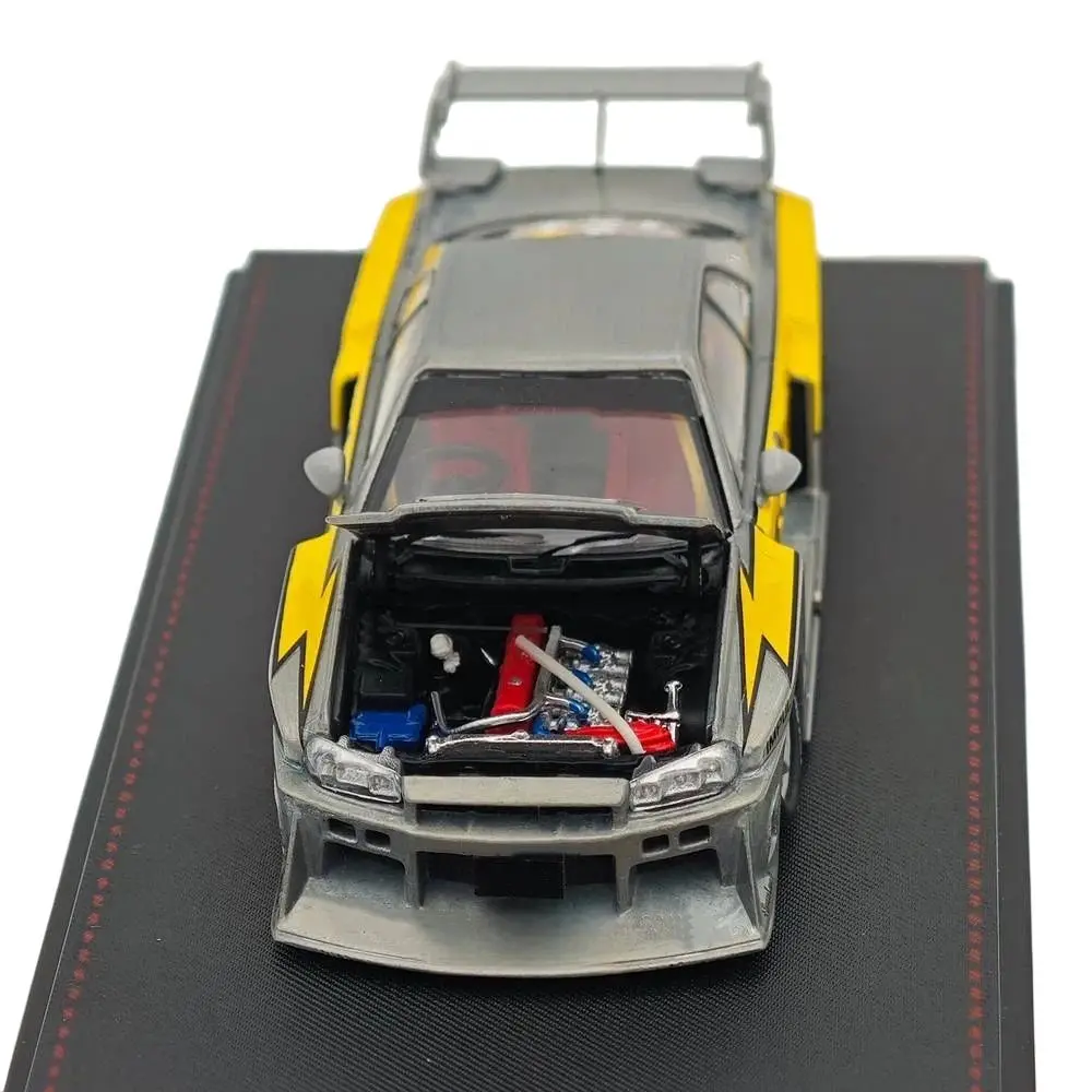 1:64 FOR SW LBWK ER34 #23 Flash Raw Special Version Diecast Model Car Limited Collectible