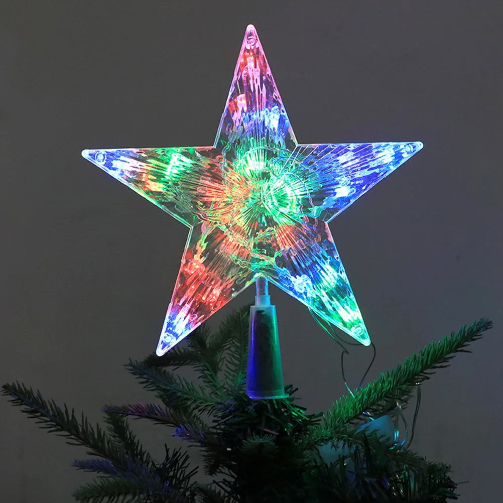 

Xmas Tree Topper Star Decorative Treetop Pentagram for Christmas Tree Star Decoration Holiday Home Festive Atmosphere