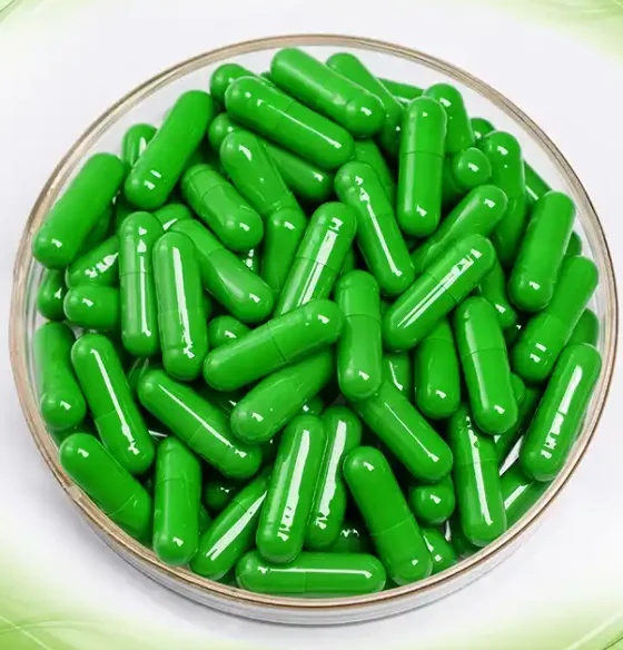 10000pcs Size0# Empty Capsules Gelatin green Capsules Hollow Hard Gelatin Seperated Joined Capsules Separate bottli