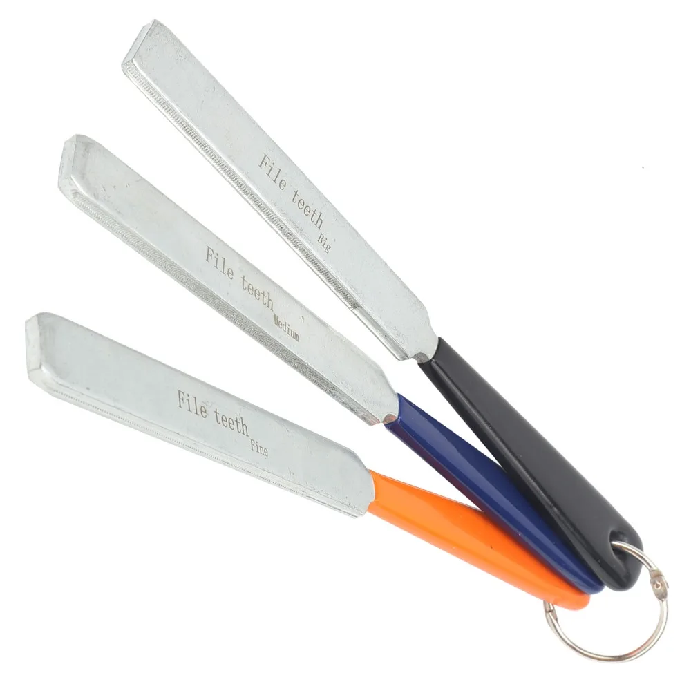 3PCS Metal And Plastic Guitar Sanding File Multicolored Nut Slotting Files Fretboard Grinding Tool For Guitar Repair